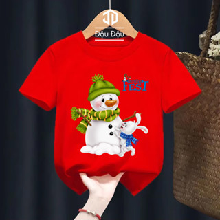 Áo thun cho bé Noel ,áo phông mừng giáng sinh in hình độc đáo cho bé trai bé gái