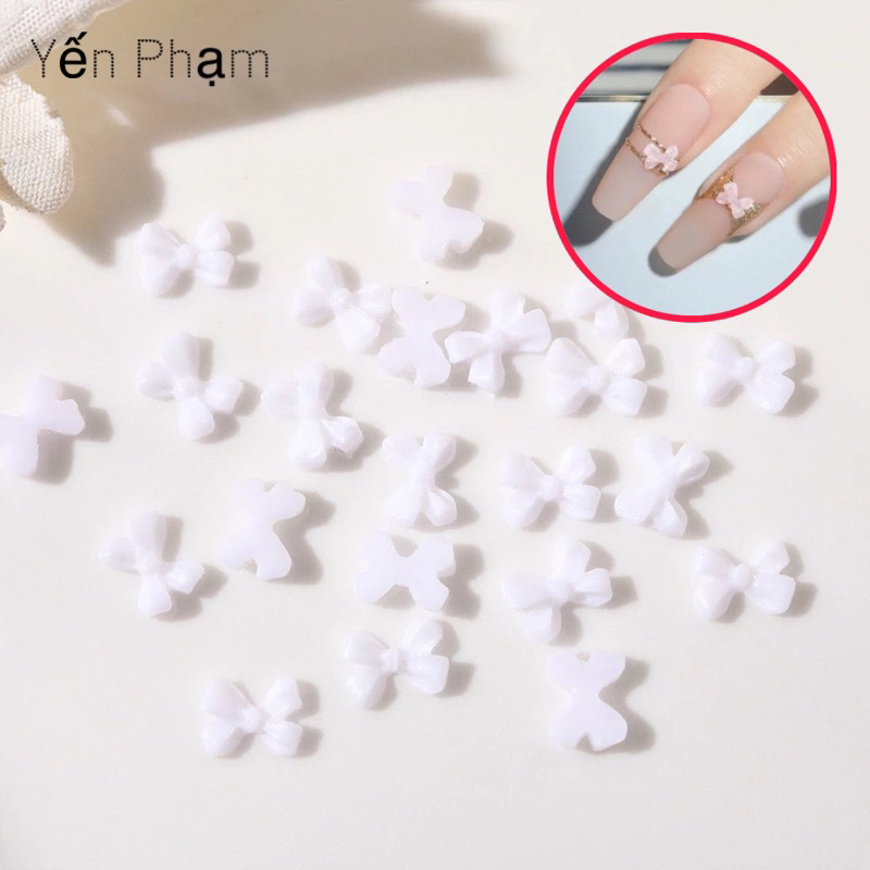 Set 10 nơ nhỏ trang trí móng tay