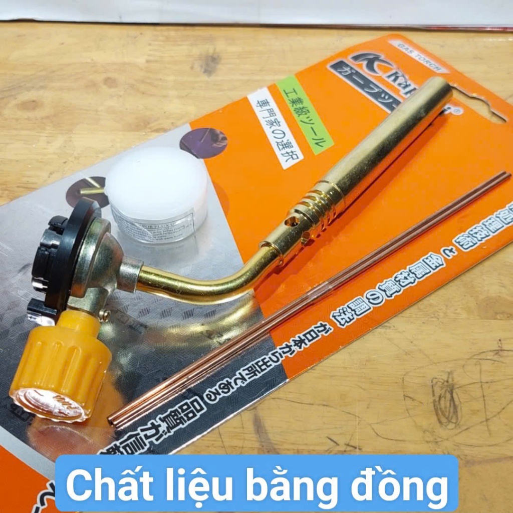 Đầu khò ga mini, Đèn khò gas mini ống đồng 100%  ống đơn  hiệu Kapusi (Loại tốt), khò ga cao cấp