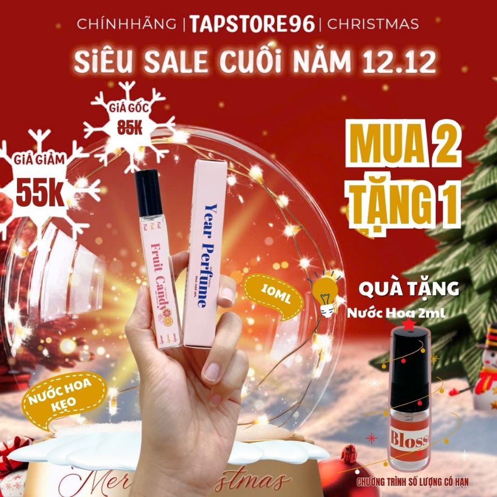 (Lưu Hương 6 - 8Hrs) Nước Hoa Kẹo 10Ml Cho Học Sinh Đi Học, Mùi Nhẹ Nhàng Vị Trái Cây Thơm Lâu Nhk10