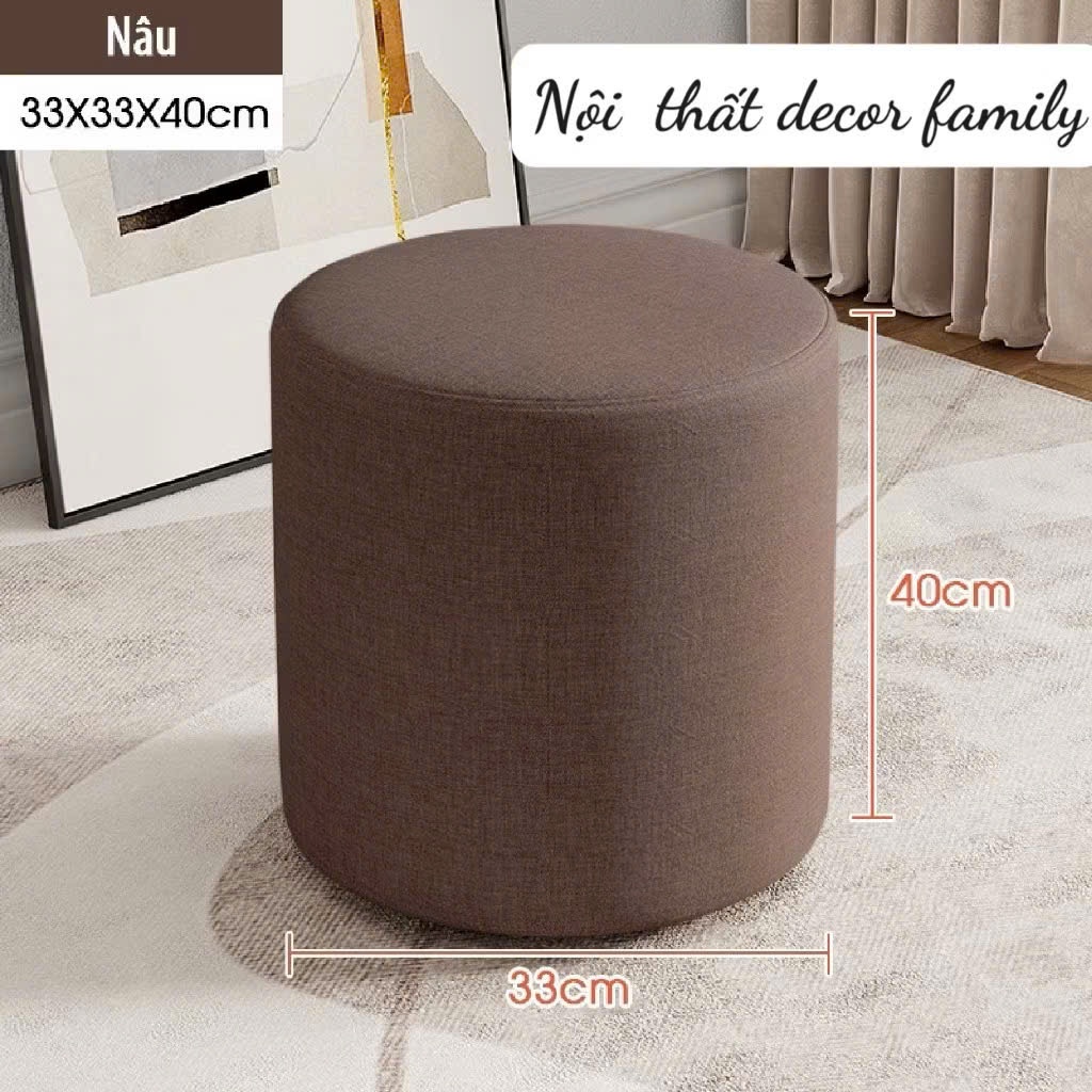 Ghế Ngồi Học, Ghế Bàn Trang Điểm Cao 40cm Đường kính 33cm - Hoàn tiền 100% nếu khách không hài lòng