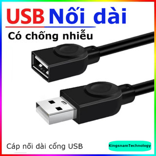 Cáp nối dài USB 1M 3M 5M đen có chống nhiễu Dây Nối Dài Cổng Usb Chất Lượng cao