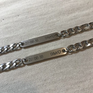 Vòng tay đôi Nam Nữ khắc tên theo yêu cầu, Vòng tay Unisex - VT05