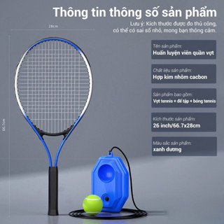 Bộ Dụng Cụ Tập Tennis Cho Một Người,Có Dây Có Thể Đàn Hồi, Bộ Vợt tennis Tự Tập Luyện Tiện Dụng Cho Người Mới Bắt Đầu