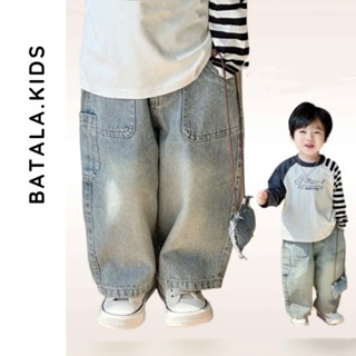 Quần jean cho bé Batala kids (KQJ01), quần bò bé trai bé gái phối túi basic cho bé từ 9-30kg