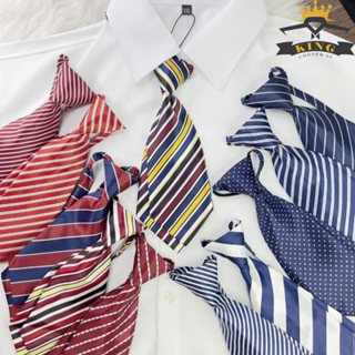 Cà vạt nữ KING họa tiết kẻ sọc vải phi bóng nhọn trơn công sở và học sinh cavat style hàn quốc cao cấp giá rẻ C025