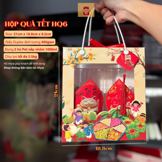 COMBO 10 Hộp Giấy Quà Tặng Tết Đựng Bánh Kẹo, Hạt Ngũ Cốc, Hạt Điều, Macca, Vừa 2 Hũ Pet 1000-1200ml
