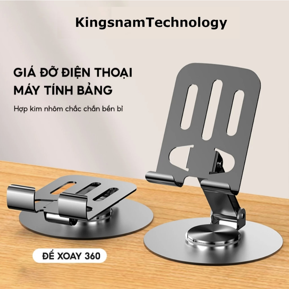 Giá đỡ Điện thoại Máy tính Bảng iPad HỢP KIM Xoay 360 độ Gấp gọn Kệ đỡ iPhone Android Table Kệ Điện Thoại Xem Phim Live | BigBuy360 - bigbuy360.vn