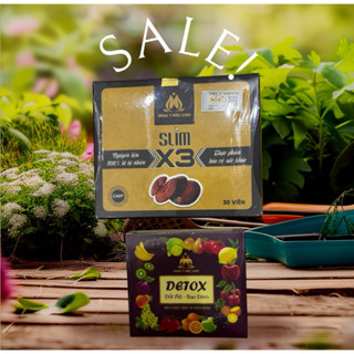 [chính hãng]Viên uống giảm cân slim x3 đông y mộc linh( tăng kèm 15 viên detox)chính hảng cty 100%