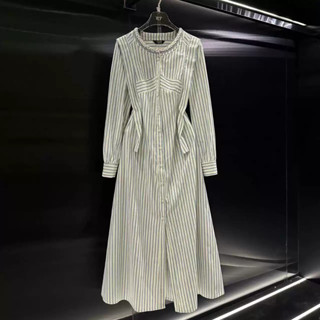   47-90 KG  ĐẦM SM  XANH KẺ SỌC CHẤT COTTON CAO CẤP DÀY DẶN FORM SƠ MI DỄ MẶC CHE KHUYẾT ĐIỂM TỐT 