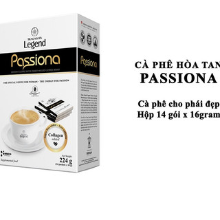  Cà phê sữa hoà tan Passiona 4in1  Collagen -Trung Nguyên Legend  - Hộp  14 gói x 16gr  