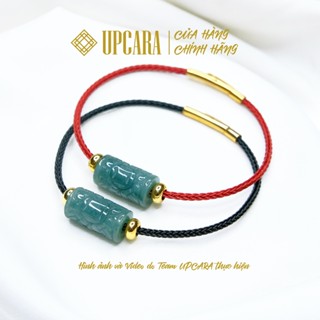 Vòng tay lu thống phong thuỷ chất liệu lam ngọc chuẩn A thiên nhiên hợp mệnh thuỷ mộc hoả thổ kim UPCARA