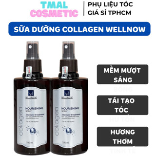 Sữa xịt dưỡng tóc Wellnow Collagen 250ml phục hồi tóc hư tổn siêu mềm mượt hương nước hoa