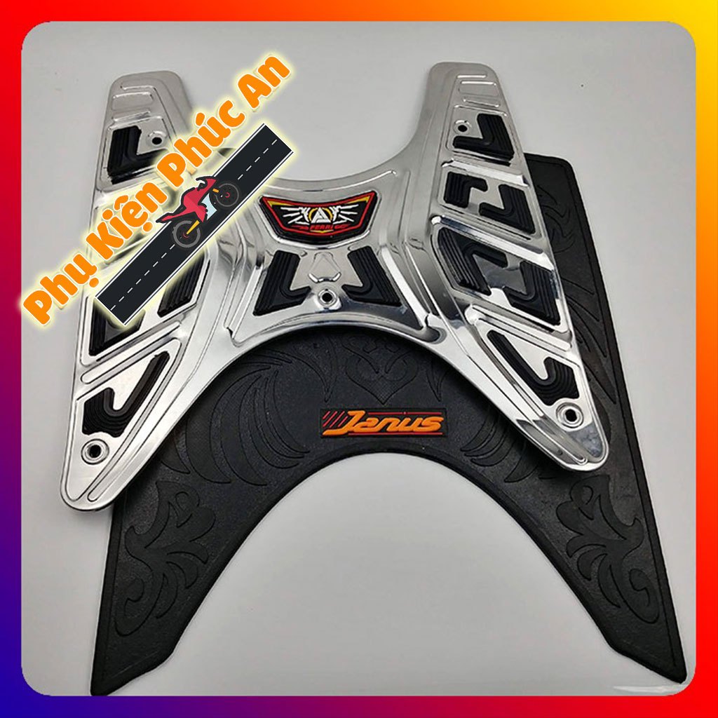 Thảm lót sàn INOX, CAO SU xe JANUS gác để chân trước xe Yamaha 2016 2017 2018 2019 2020 2021 2022 20