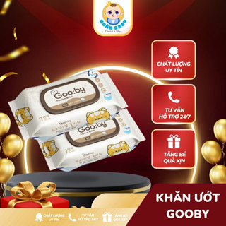 Khăn ướt Gooby Premium 100 tờ đa năng, không cồn, không parabens, mềm mịn, an toàn với da bé