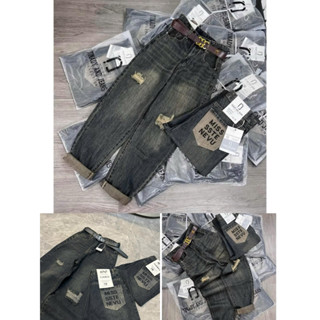 Quần Bò Baggy Jeans Phối Túi Thêu Chữ MISS Phối Rách, Quần Bò Jeans Denim Nữ Cạp Cao Dáng Baggy Phong Cách Ulzzang