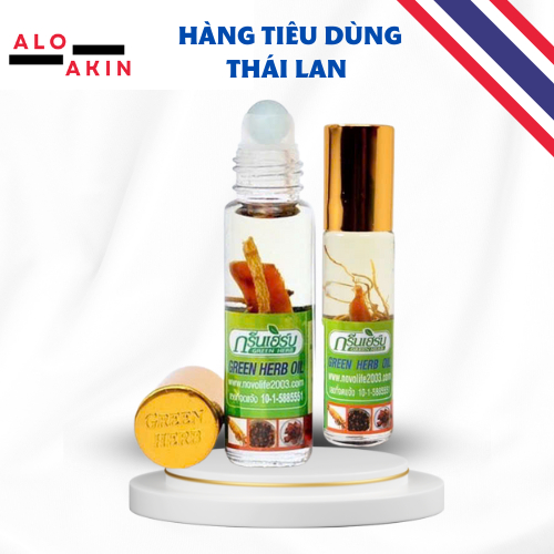3 Lọ Dầu gió lăn sâm thảo dược Thái Lan - dầu nóng Thái lan