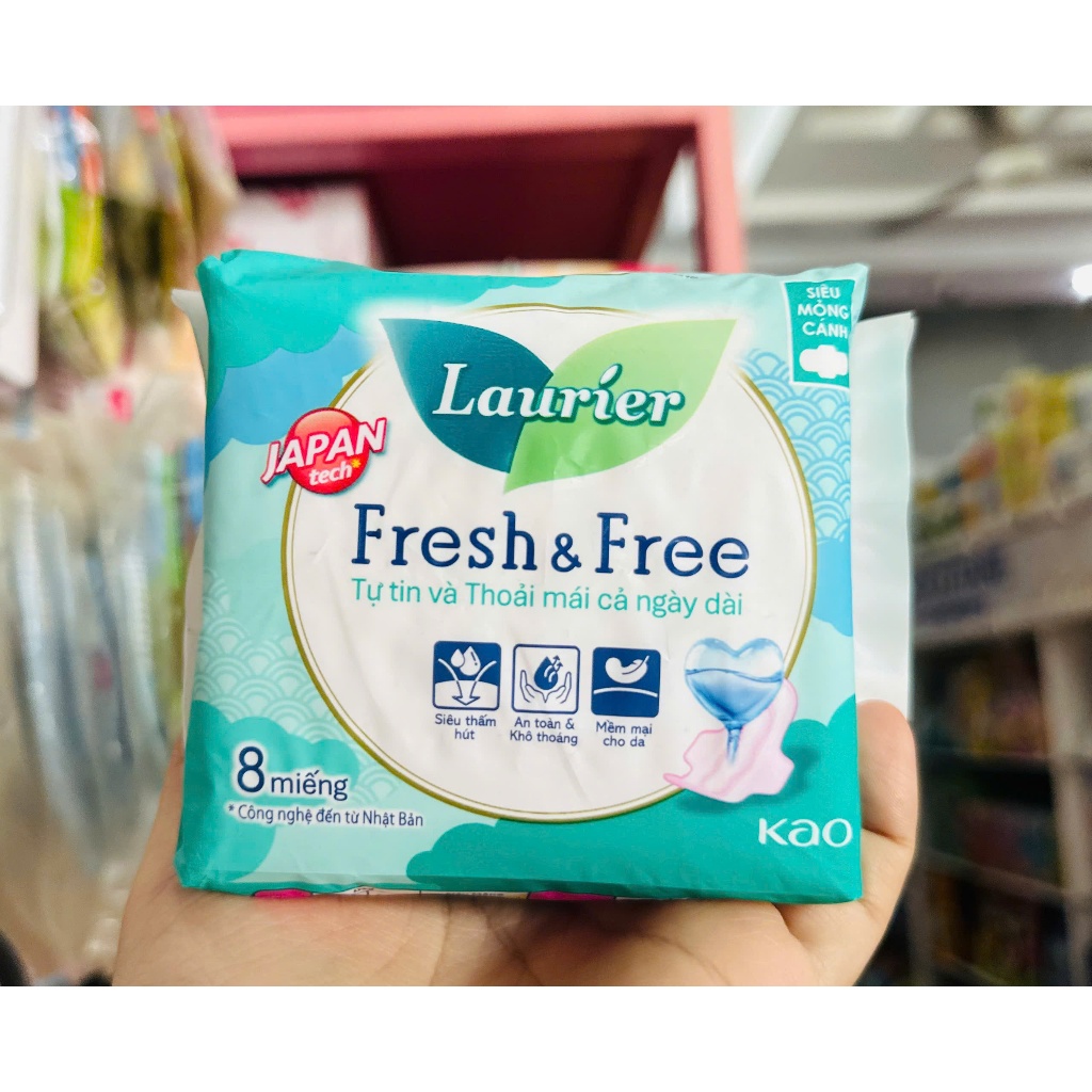 BVS LAURIER SIÊU MỎNG CÁNH 8 MIẾNG MẪU MỚI