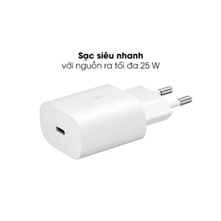 Bộ Củ và Dây Cáp Sạc Nhanh Samsung 25W Type C Cao Cấp, Sạc Siêu Nhanh Dùng Cho Điện Thoại và Máy Tính Bảng Samsung
