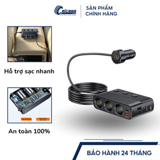 Bộ chia tẩu sạc trên ô tô C26 hỗ trợ sạc nhanh Type-C 30W