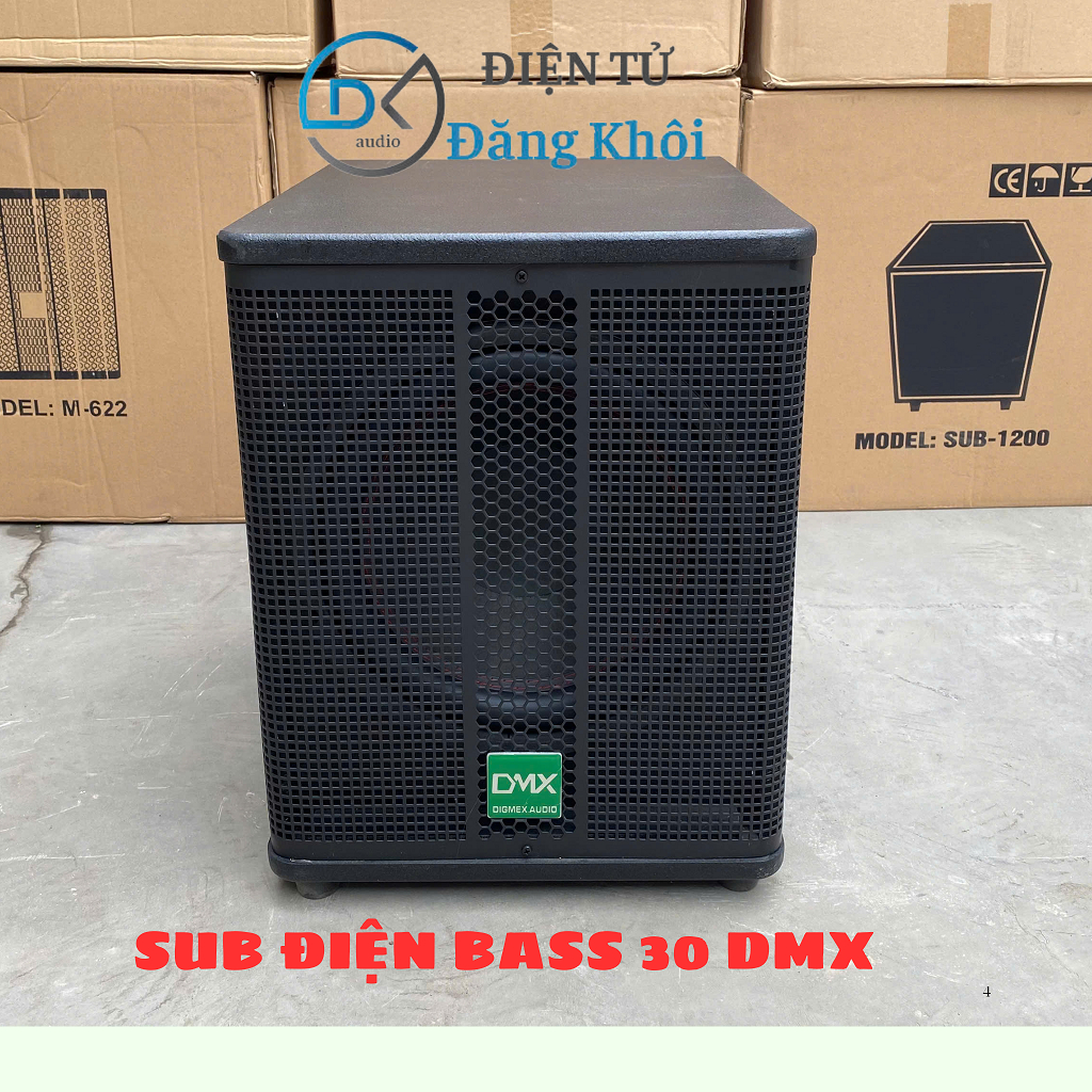 Loa Sub Điện Bass 30 DMX 350W, Tặng Dây AV 1 ra 2, AV 2 ra 2, Loa Siêu Trầm Bass 30 Cao Cấp