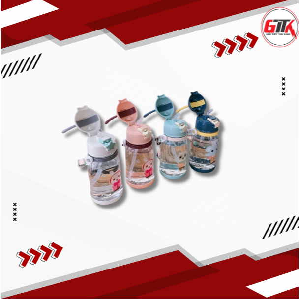 【Bán sỉ/mua nhiều giảm giá】Bình nước có sừng hươu -500ml có dây đeo【 T6V S 】c2