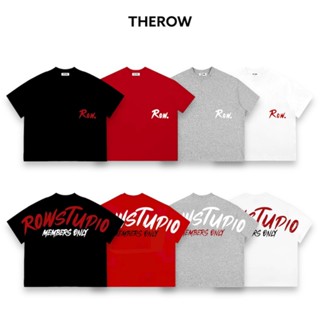  Áo Thun Big Boxy THEROW Tay Ngắn in lụa 2 mặt "MEMBERS ONLY" vải cotton dày dặn cao cấp Menswear Unisex Nam Nữ Cổ Tròn 