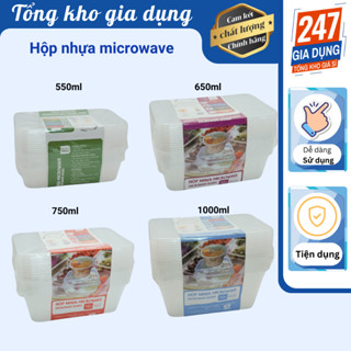 Combo 10 hộp nhựa microwave - có kèm nắp