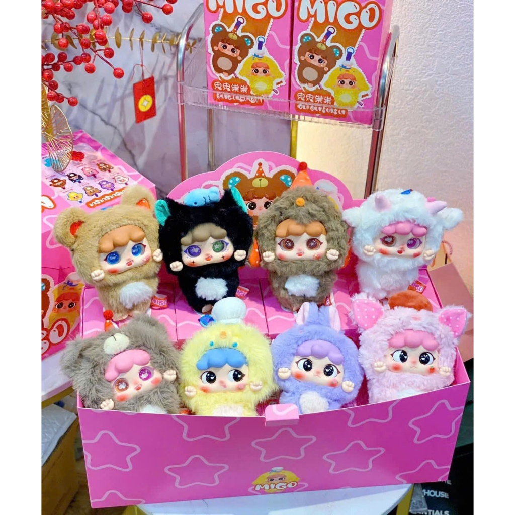 Migo V2 Gấu Bông Migo Animal Party Series Hoạt Hình Blind Box Migo Móc Khóa Hot Trend - Đồ Chơi PUPU