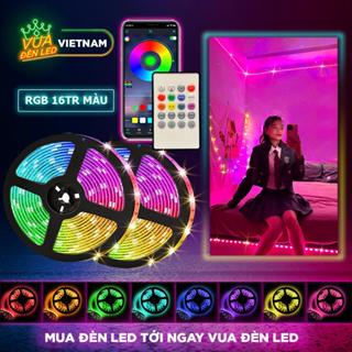 Đèn dây led RGB 2M 3M 5M trang trí decor phòng, decor bàn gaming, có chế độ nháy theo nhạc điều chỉnh bằng remote và app