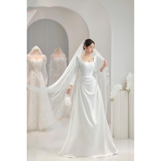 ẢNH THẬT SHOP_ Váy tiệc, đi bàn, lễ cưới nhà thờ dài tay dáng A hàng thiết kế cao cấp, VÁY HOT