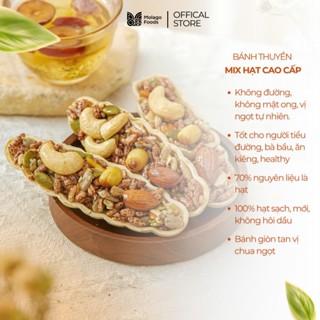  Bánh thuyền mix hạt dinh dưỡng MOLAGO FOODS bánh ăn kiêng giảm cân healthy ăn vặt mẹ bầu tiểu đường ăn sáng tiện lợi 