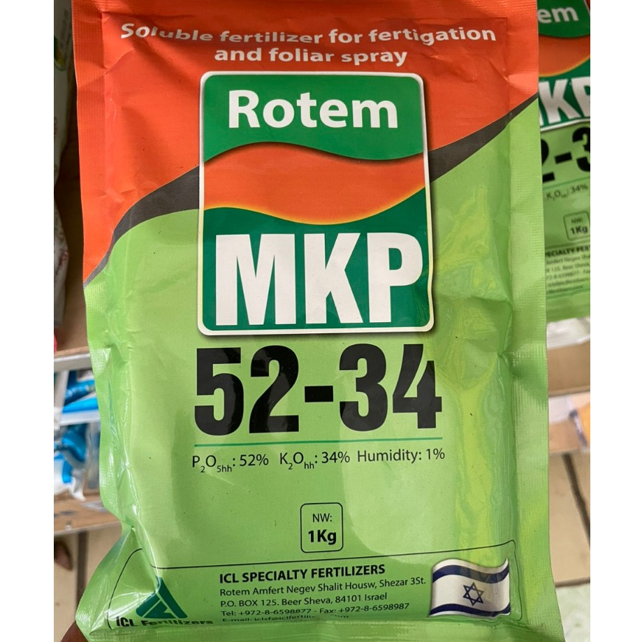 MKP 0-52-34 Kích thích ra hoa - tạo mầm ( nhập khẩu ISRAEL ) Gói 1kg