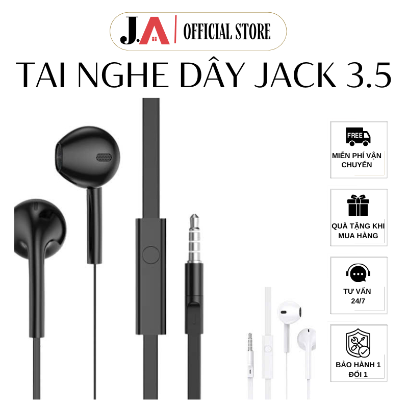 Tai Nghe Có Dây Jack Tròn 3.5mm Dùng Cho Điện Thoại, Máy Tính Chơi Game, Nghe Nhạc, Tai Nghe Cổng Tr