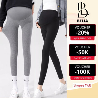 Quần Legging Bầu Dài Ngố Đùi Mùa Hè Có Chun Điều Chinh Chất Vải Mát Co Giãn Nâng Mông Cao Cấp