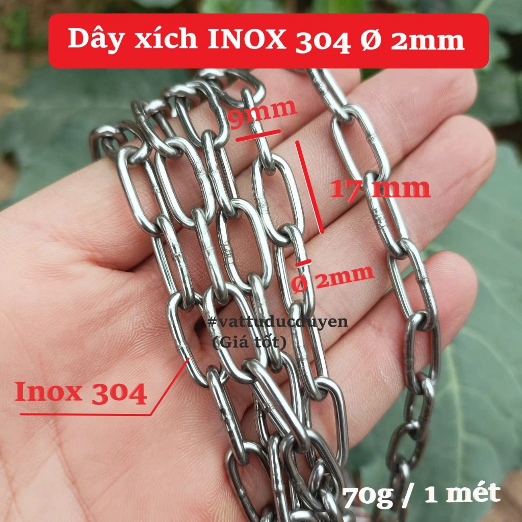 Dây xích INOX 304 Ø [ 2mm ]