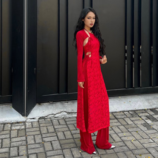 Áo dài ĐAN - Set áo dài cách tân ba món