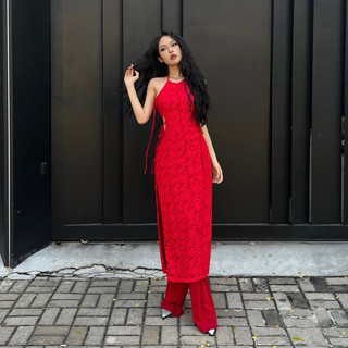 Áo dài ĐAN - Set áo dài cách tân ba món