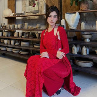 Áo dài ĐAN - Set áo dài cách tân ba món