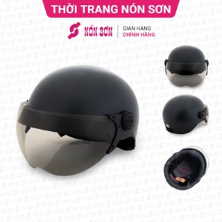  Mũ bảo hiểm nửa đầu có kính NÓN SƠN chính hãng CKT-ĐN116 