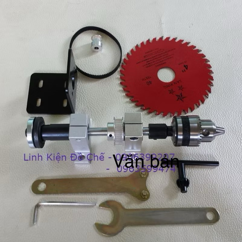 Bộ phụ kiện chế cưa bàn cho động cơ trục 5mm