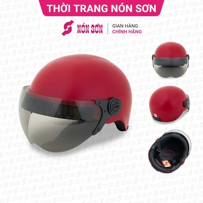 Mũ bảo hiểm nửa đầu có kính NÓN SƠN chính hãng CKT-ĐO356