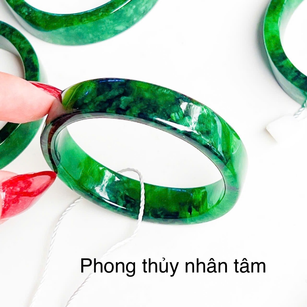 Vòng bản liền cẩm thach sơn thủy siêu Vip tnhien nguyên khối size 51-60mm kèm hộp