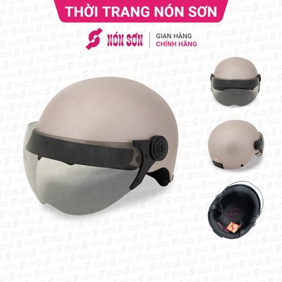 Mũ bảo hiểm nửa đầu có kính NÓN SƠN chính hãng CKT-NU718