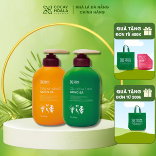 Dầu gội thảo dược hữu cơ gừng sả Cỏ Cây Hoa Lá ngăn tóc bết dầu, giảm gãy rụng khô xơ gàu ngứa 500ml