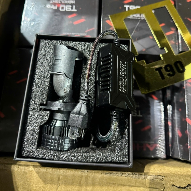 Đèn pha led bi cầu T90 PRO Siêu sáng 120w new 2025 lắp ô tô xe máy bảo hành 1 năm