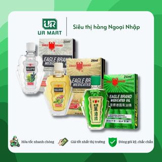 [DATE 2.2028] Đủ Màu Dầu Gió Con Ó Eagle Brand 24ml - Singapore