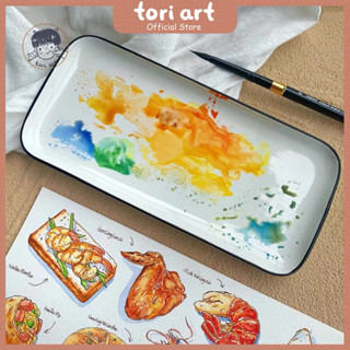 Khay sứ pha màu hình vuông, tròn, chữ nhật