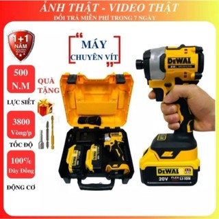 Máy Bắn Vít - Máy Vặn Vít De Walt Cf 850 Lực Siết 500 Nm Pin Siêu Khỏe 10 Cell Máy Vít Cao Cấp Tặng Kèm 3 Mũi Khoan