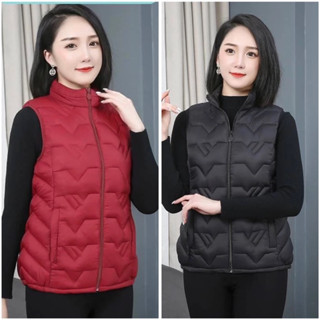 Áo khoác gile nữ trung niên cho mẹ mặc ấm giữ nhiệt thiết kế thời trang phong cách bigsize 45-80kg
